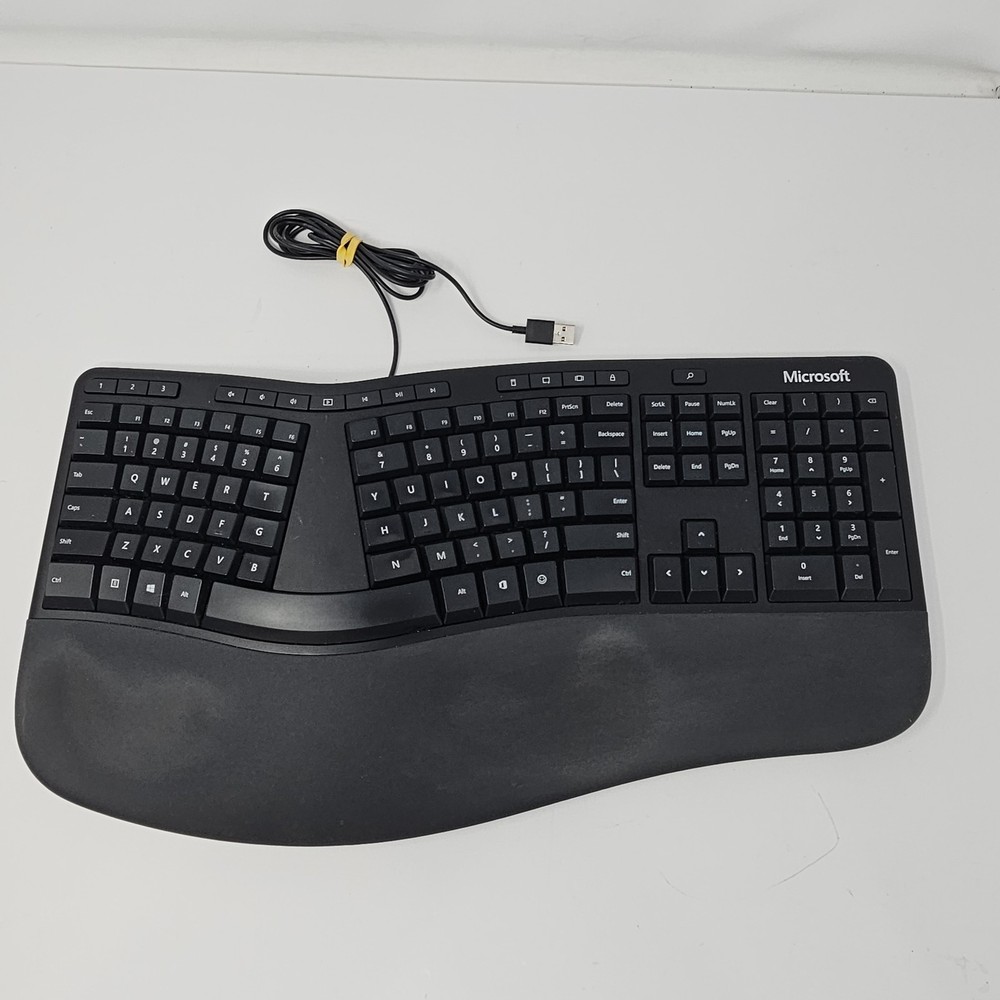 Microsoft Sculpt Ergonomic Keyboard USB Wired Split Design with Palm Rest
