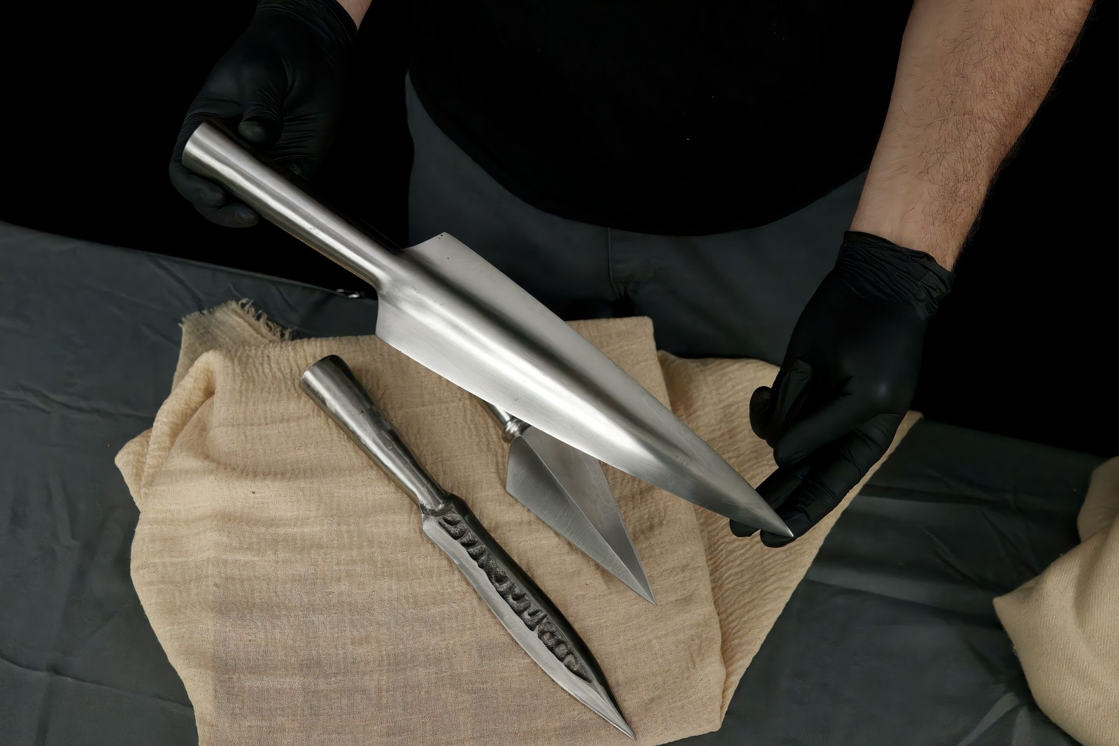 Forged Medieval Spear Head Polearm Viking Lance Broadhead