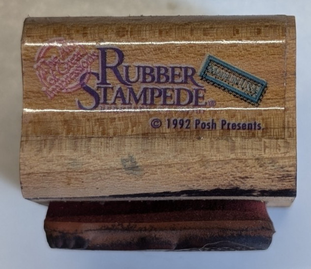 Wood/Rubber Stamp "Tee Off" Golfing