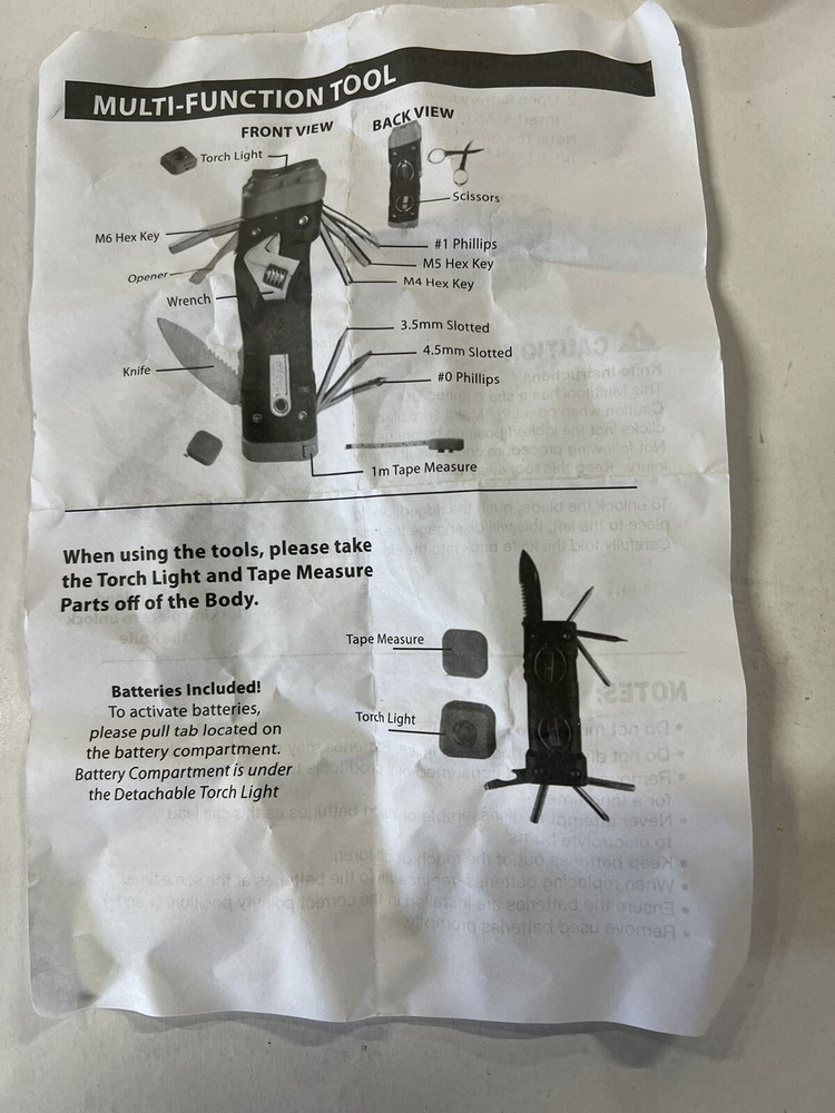 NRA-ILA Multi-Function Tool Set With Flashlight