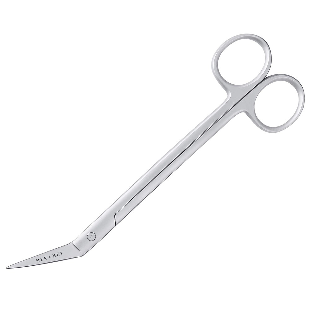 Applique Long Thin 6 Inch - Angled Offset Blade Scissors with Pouch Sleeve fo...