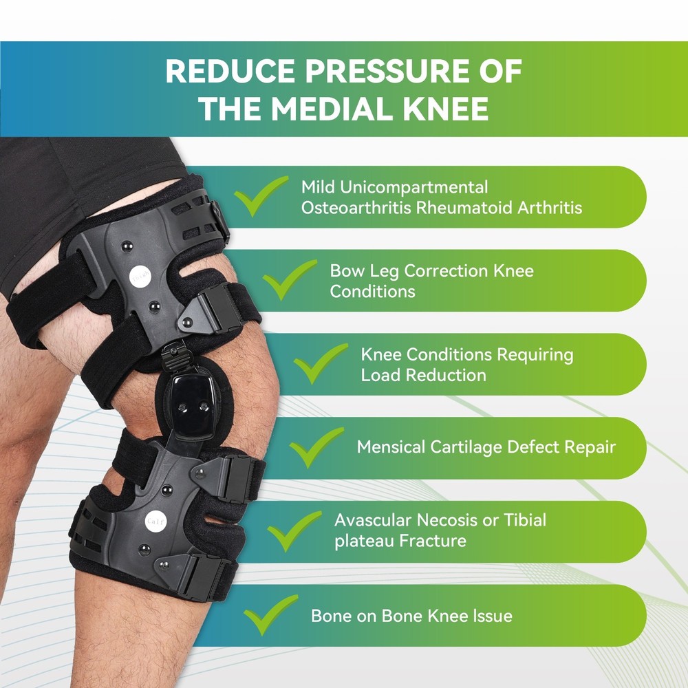 Knee Brace For Bone-on-Bone Pain Relief & Knee Support,Adjustable