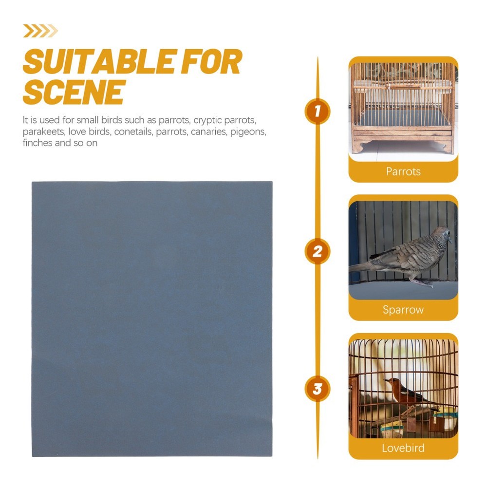 10 Sheets Bird Cage Bedding Accessory Parakeet Litter Liner Papers