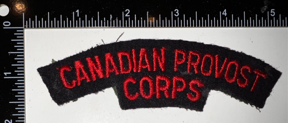 WWII Canadian Provost Corps Cloth Patch Flash Formation Sign