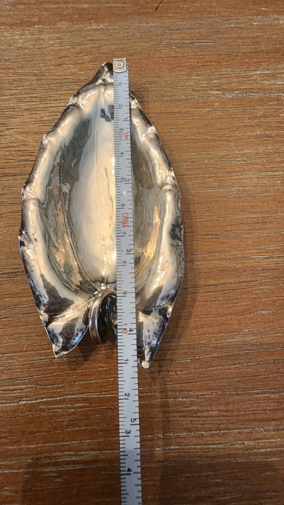Rare PEER SMED Sterling Silver Leaf Footed Dish/Bowl Signed