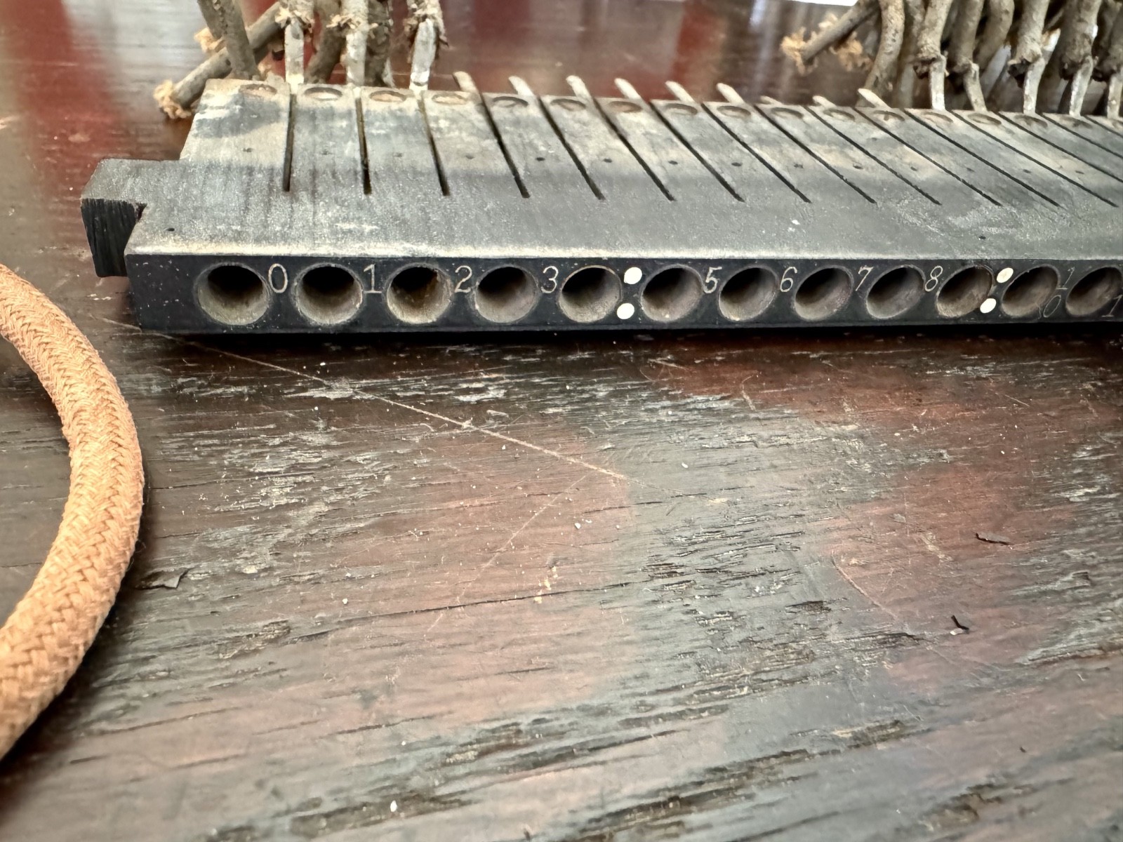 Vintage Industrial Power Board Battery Selector Switch 0-19 1890s Ebonite Weston