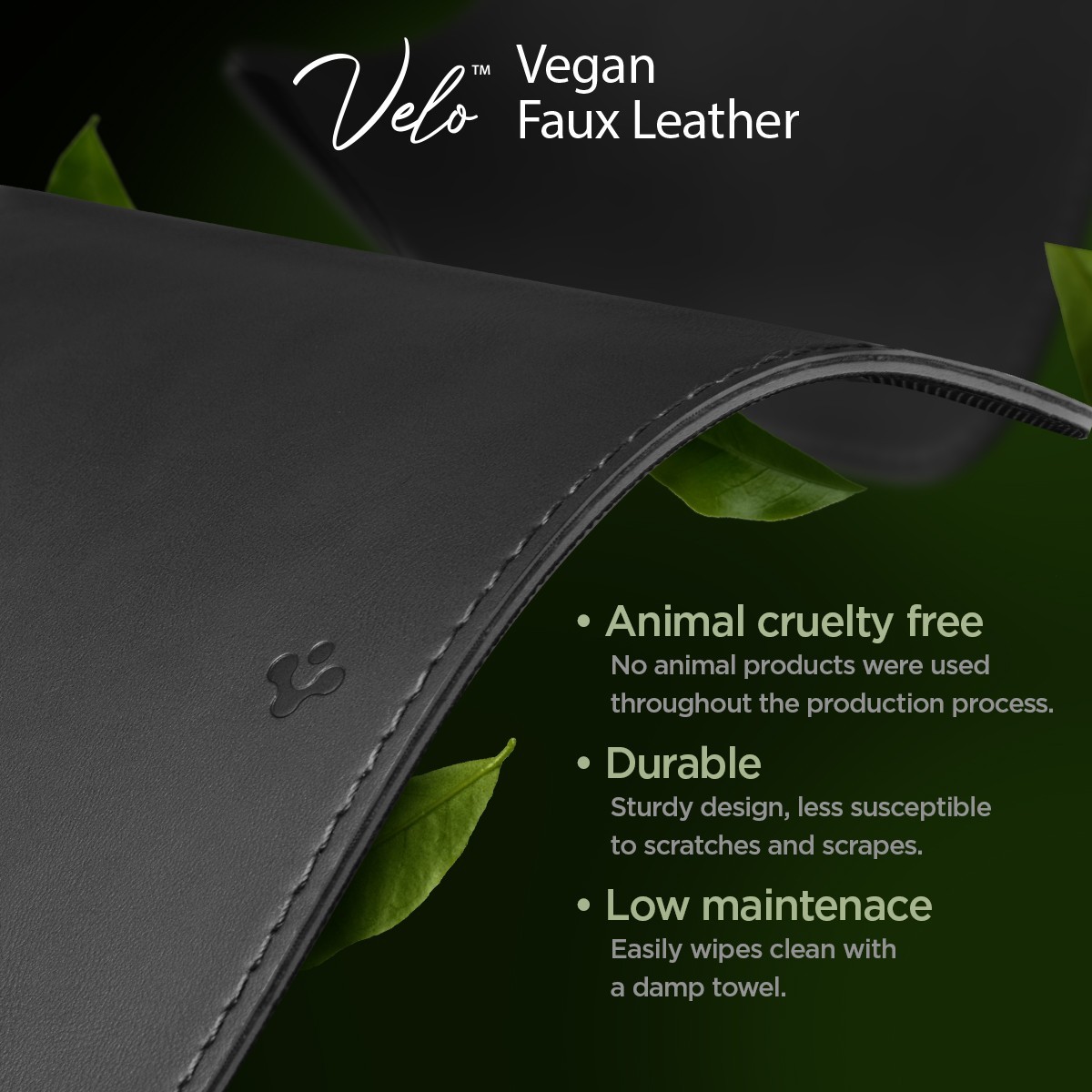 Spigen Leather Mouse Pad 15.7" x 35.4" Nonslip Rubber Base Desk Mat