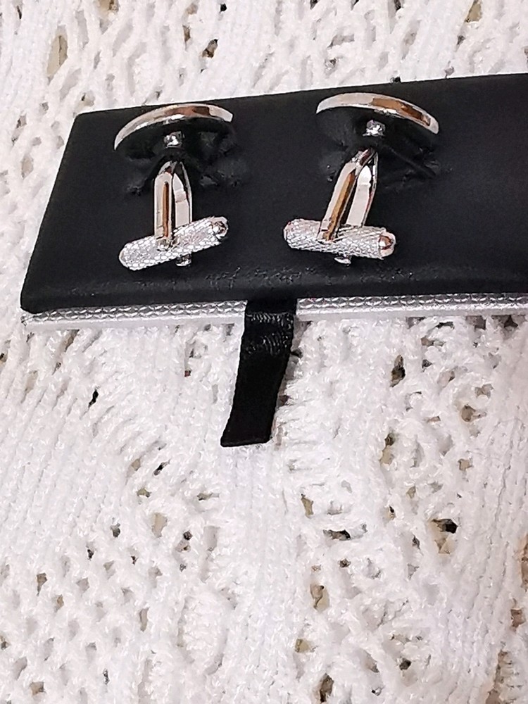 RETRO ENAMEL CUFFLINKS '30 SOMETHING' -CLASSIC MAN ABOUT TOWN