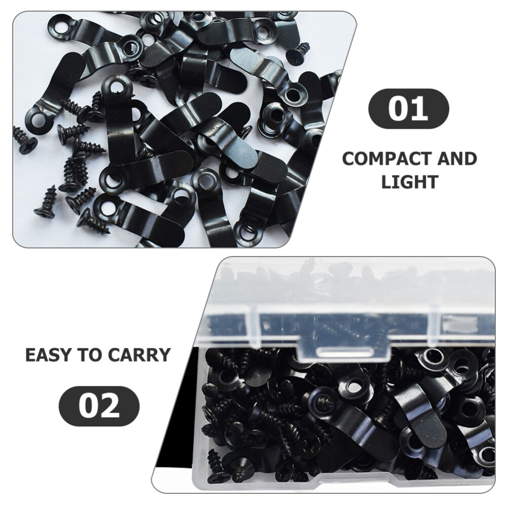 100PCS Black Photo Frame Rotating Clips Backboard Buckles