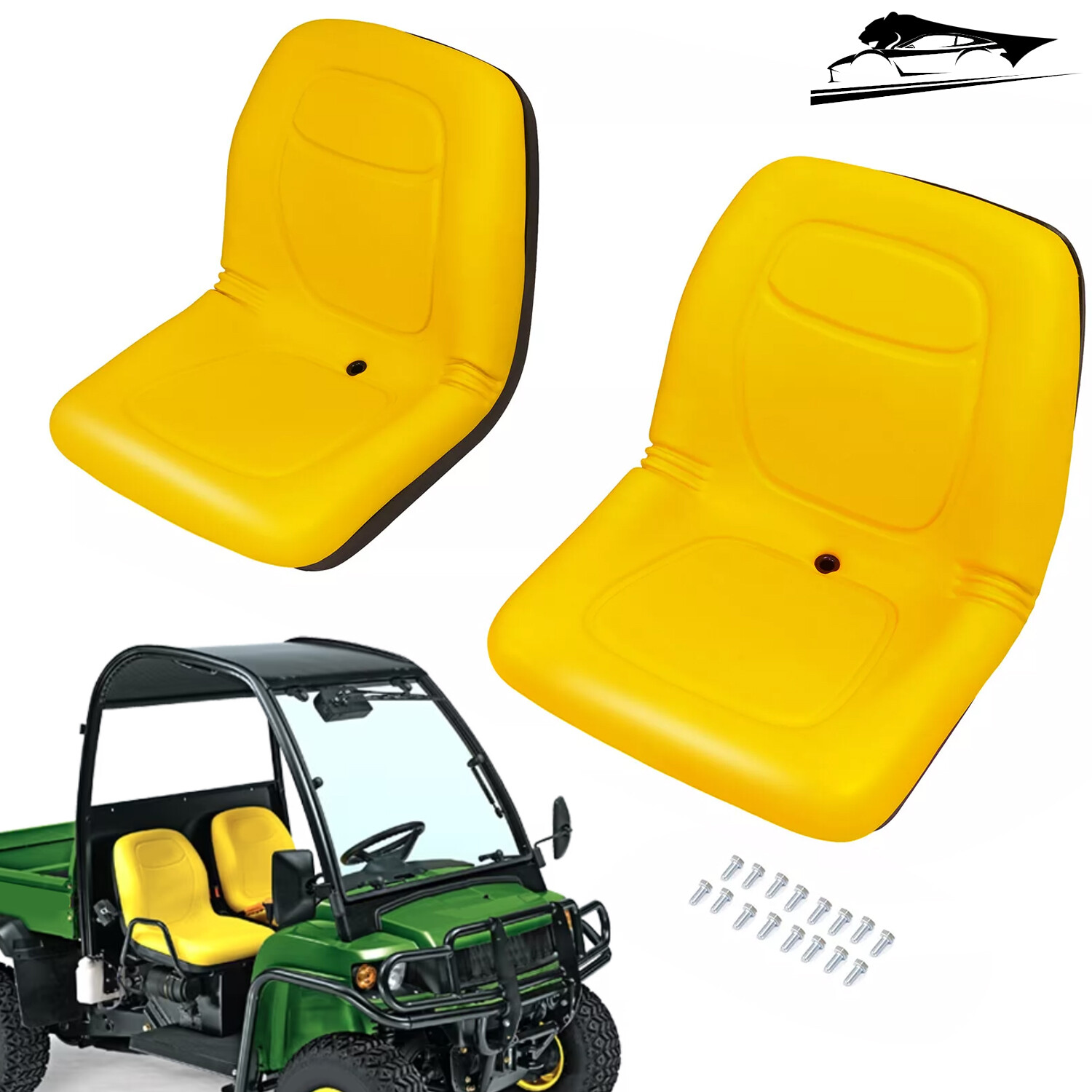 2PCS PU Seat For John Deere Gator 4X2 HPX 4X4 HPX Gator TX Gator TH 6X4 Gator