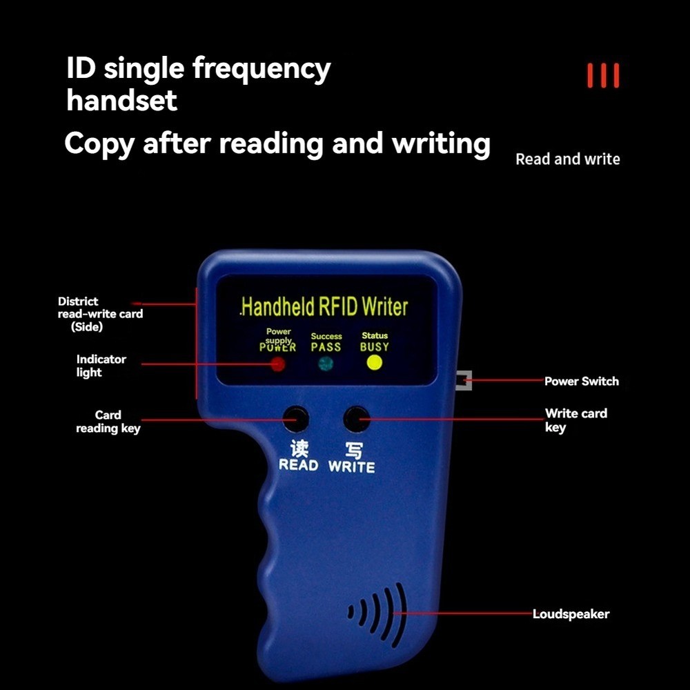 125Khz RFID Card Reader Handheld Copier Writer Duplicator Programmer ID8949