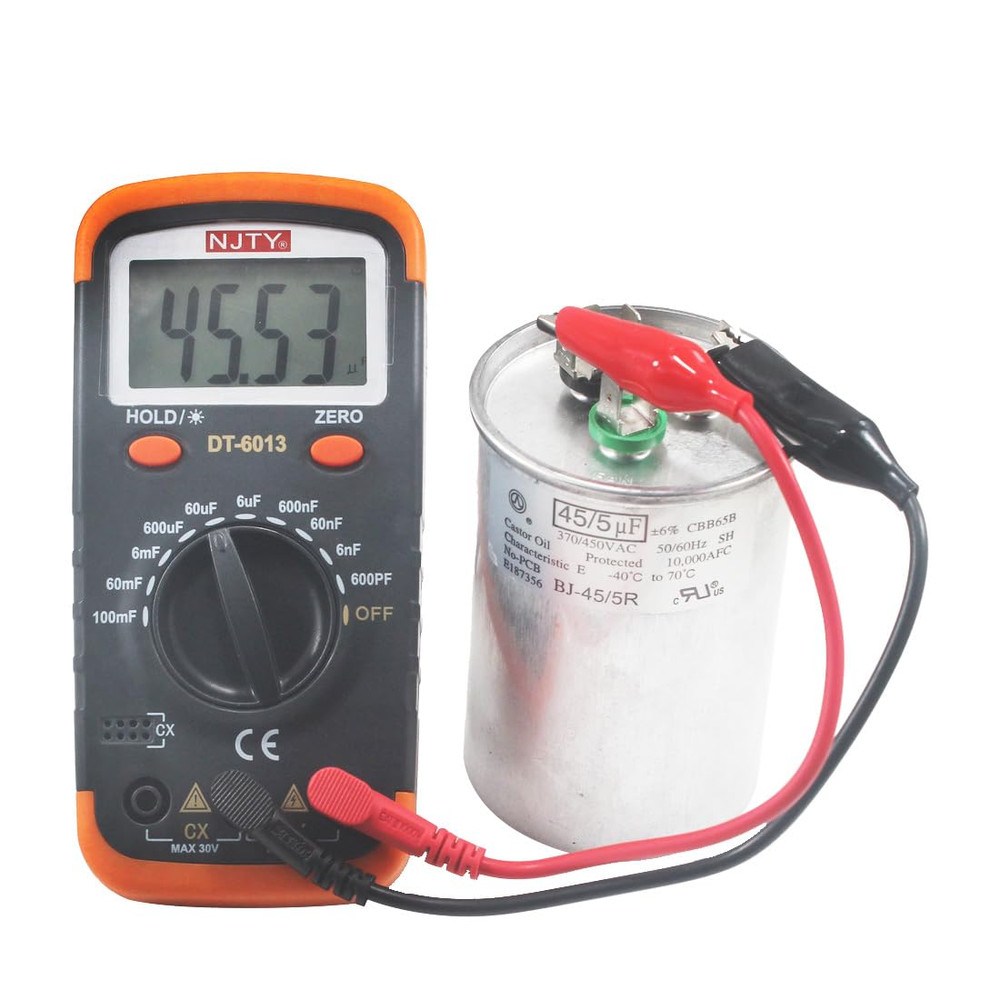 DT6013 Digital Capacitor Meter, 6000 Counts Capacitance Tester Large LCD Screen