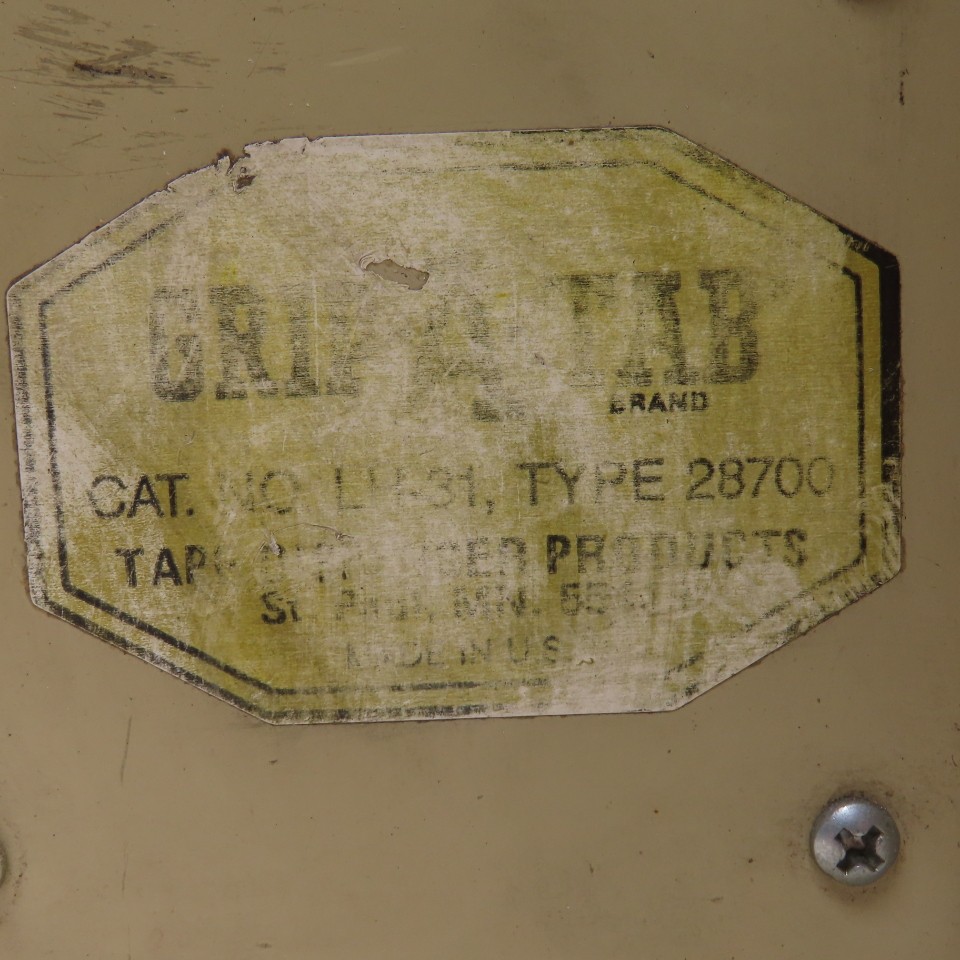 Grip A Tab LH-31 110V 1Ph Automatic Label Tape Dispenser 3" Core