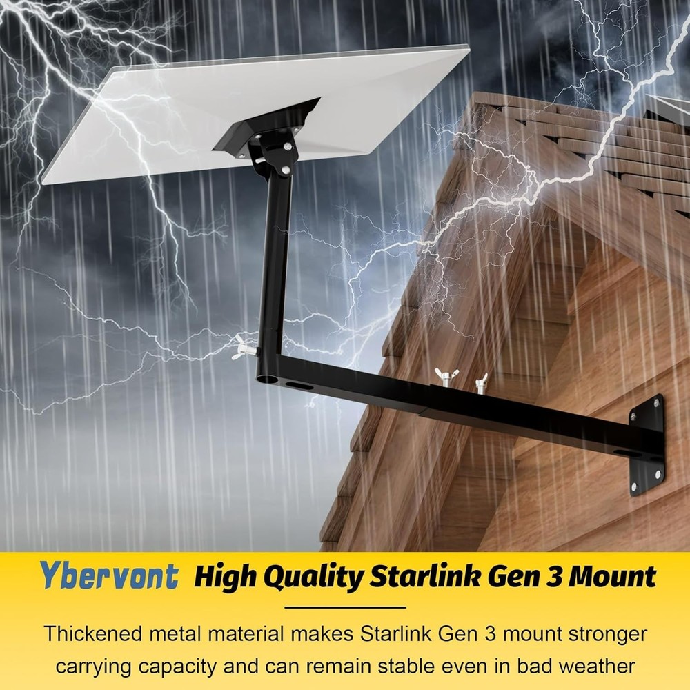 Versatile Starlink Gen 3 Wall Mount - Easy Installation & Optimal Viewing Angles