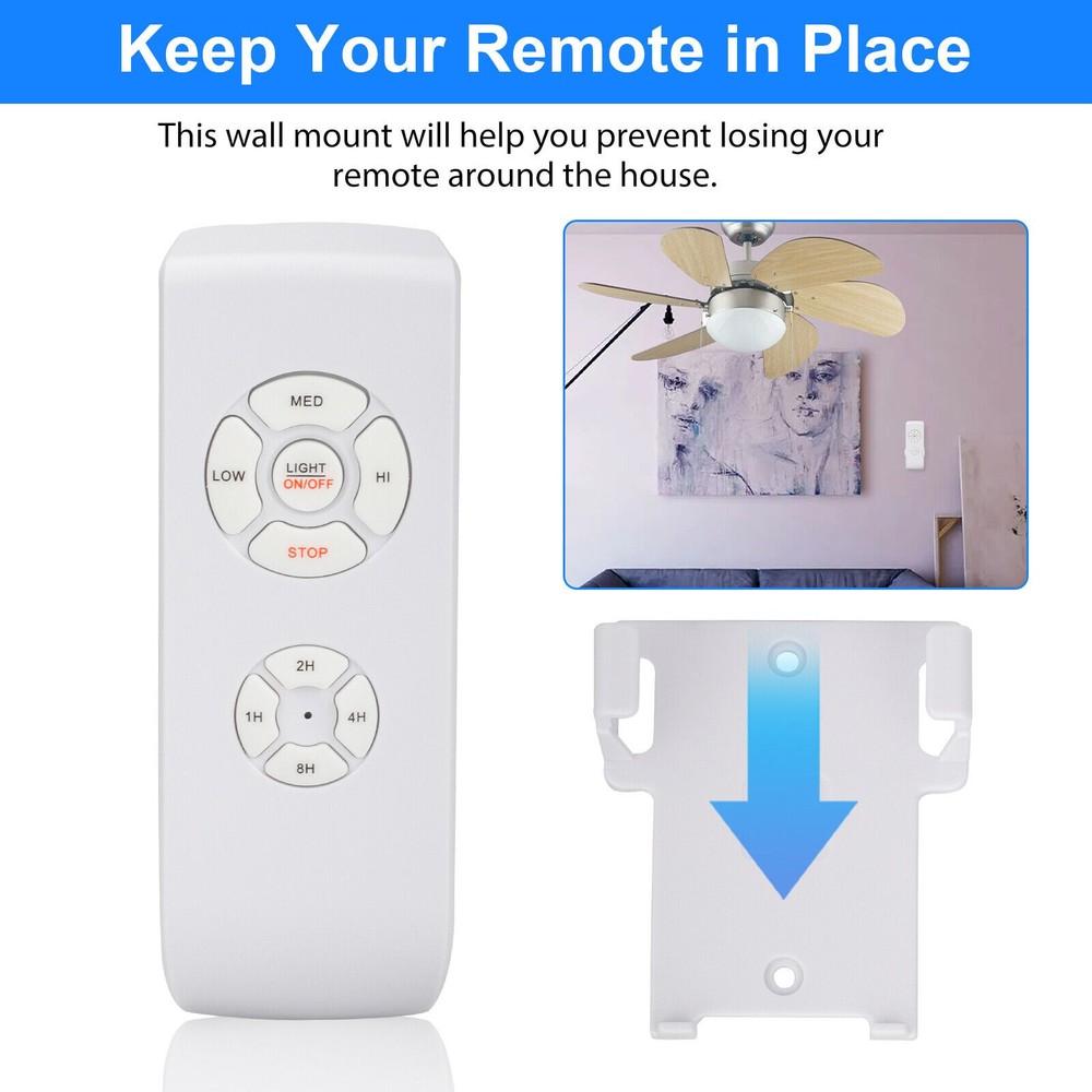 Universal Ceiling Fan Lamp Light Remote Control Receiver Kit Timing Wireless 15M