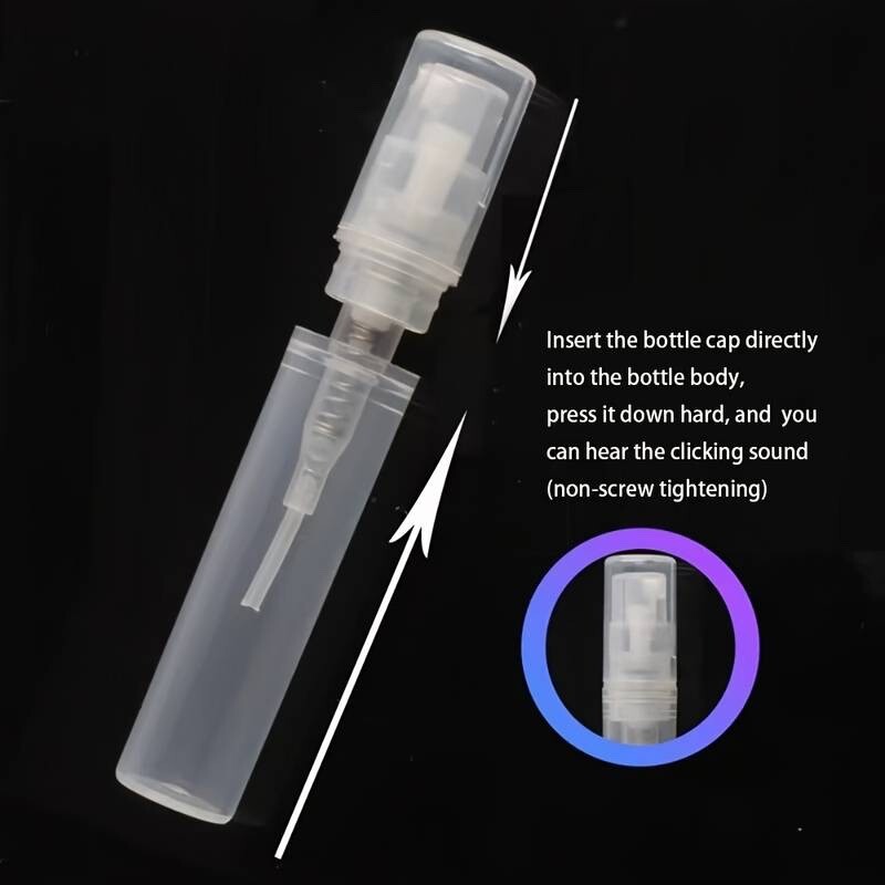 10 EMPTY CLEAR PLASTIC 2 ML MINI SPRAY ATOMIZER DIY BUSINESS PROJECTS REFILLABLE