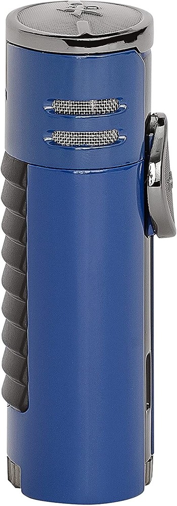 Xikar High Performance HP4 Diamond Quad Flame Cigar Lighter, Blue