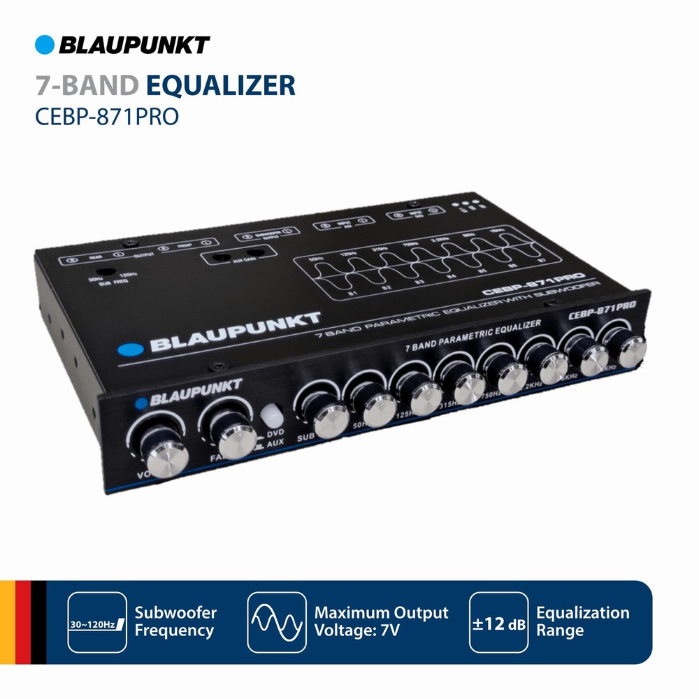 BLAUPUNKT CEBP-871PRO 7 Band Compact Equalizer Maximum Output Voltage 7V RMS