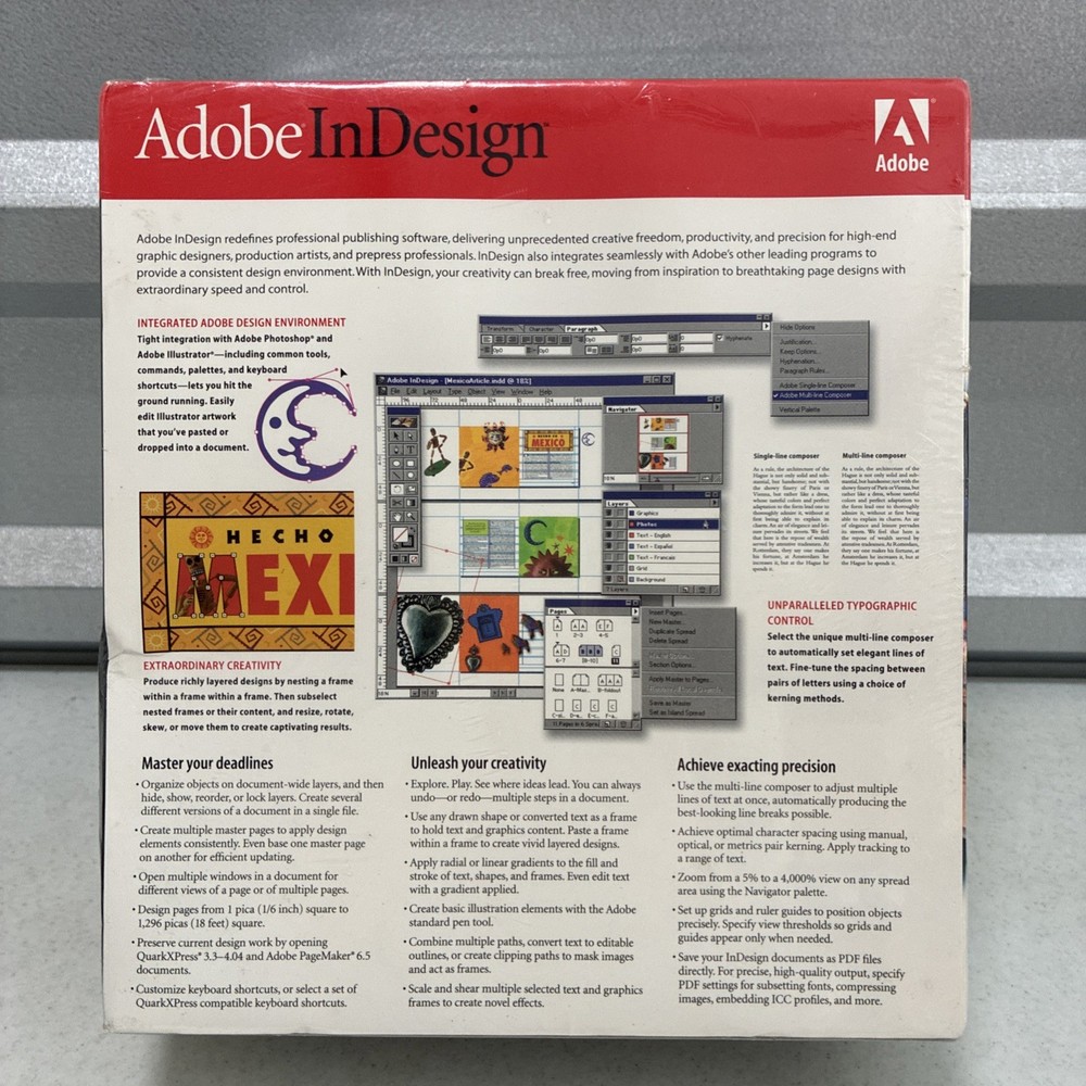 Adobe InDesign 1.0 For Windows Demo Version NEW NOS/ Sealed