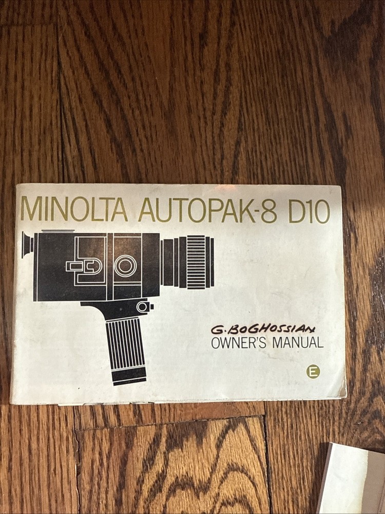 Minolta AUTOPAK-8 D10  Super-8 INSTRUCTION MANUAL