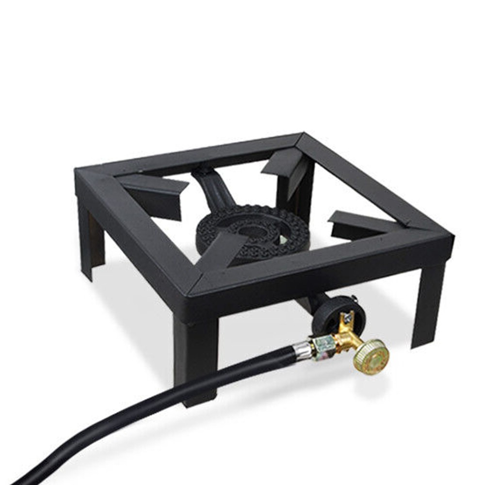 15000 BTU Portable Propane Stove Burner Gas Cooker Iron Camping Picnic BBQ