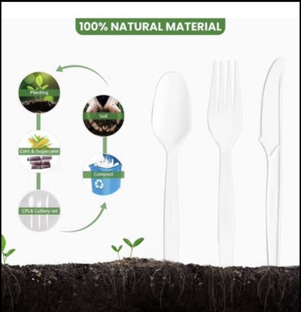 Brand New Bulk Compostable Dinnerware Set – 8 Boxes / 2000 Total Pieces