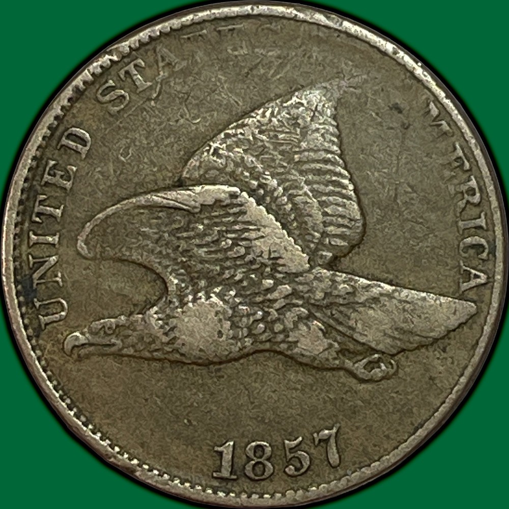 1857 Flying Eagle Cent Extremely Fine XF Coin #37078