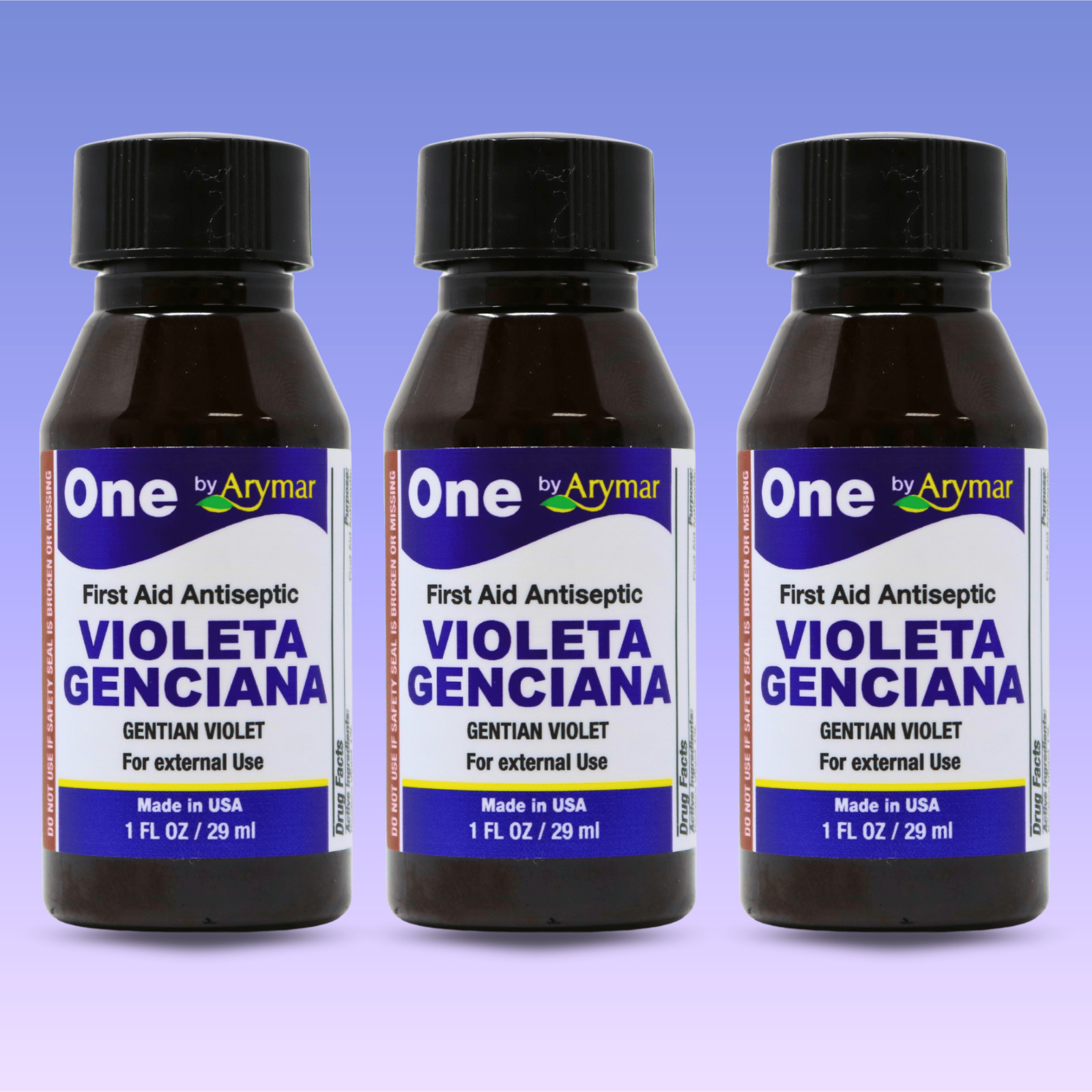 Arymar Violeta Genciana Antiseptic, 1 fl oz Pack of 3