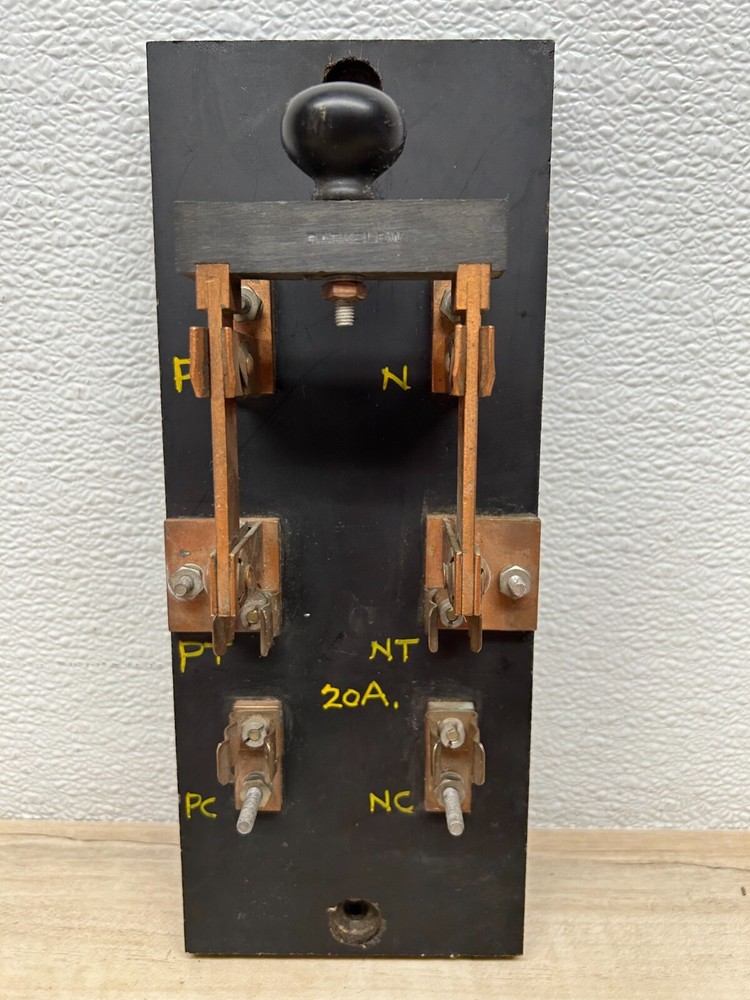 Vtg BARKELEW 20A Solid Copper Connectors Pull Out Lectrical Cylinder Fuse Panel