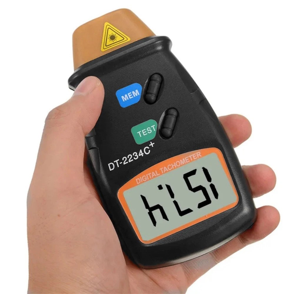 Non Contact Tachometer Digital for Motor RPM with Memory Function LCD Screen