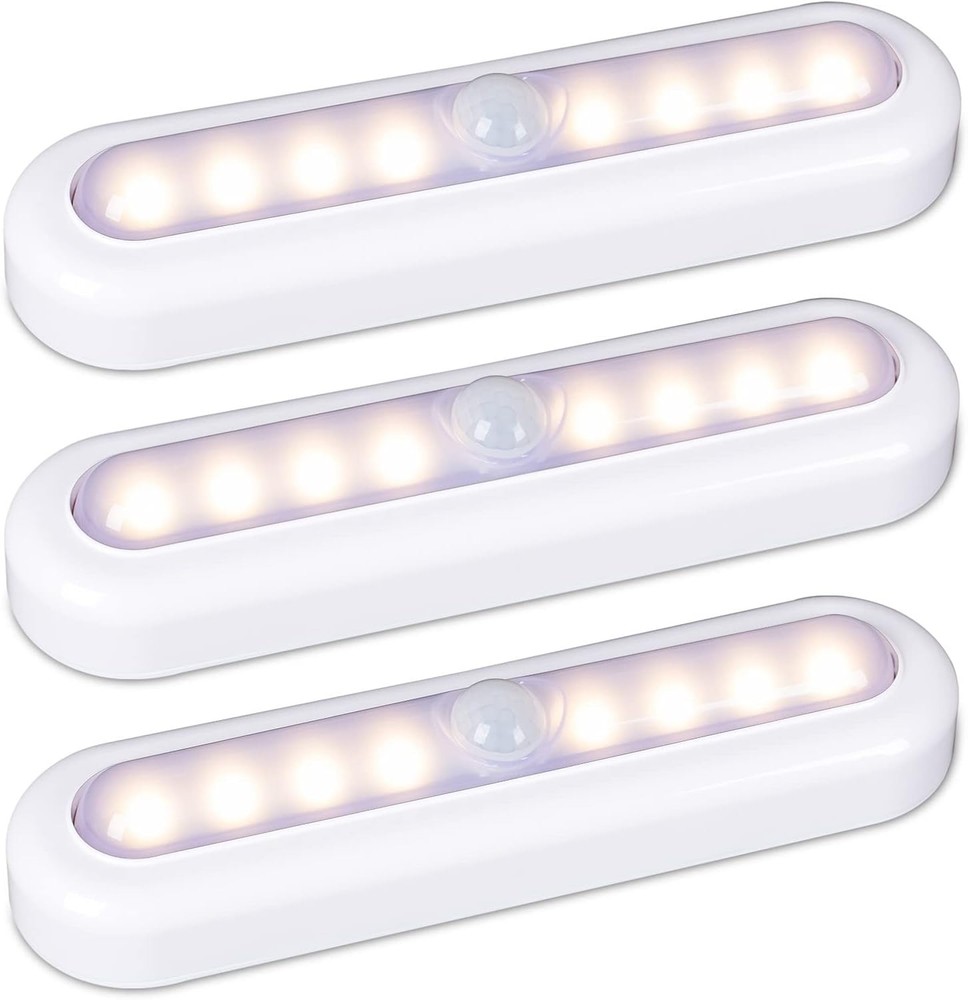 STAR-SPANGLED 3 Pack 7” Motion Sensor Lights Indoor 7 inch, Warm White