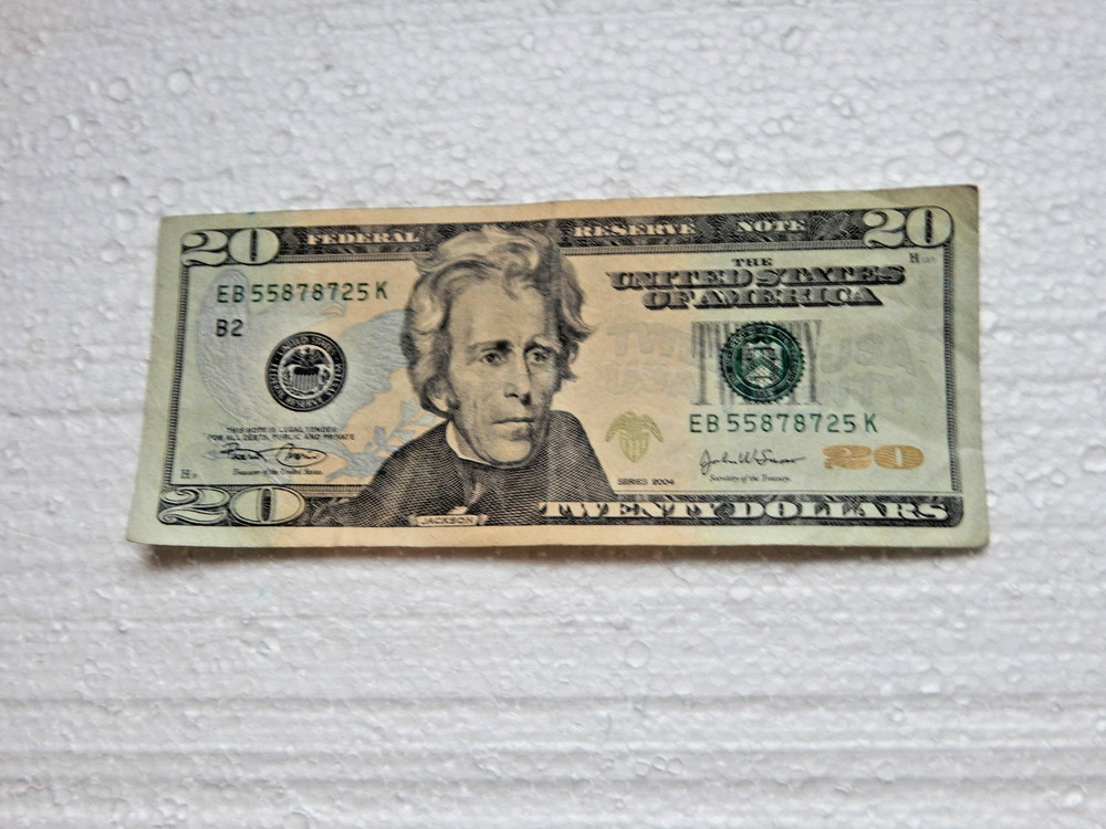 RARE! $20 Dollar Bill 2004    NOTE Dollar  Certificate  EB55878725K