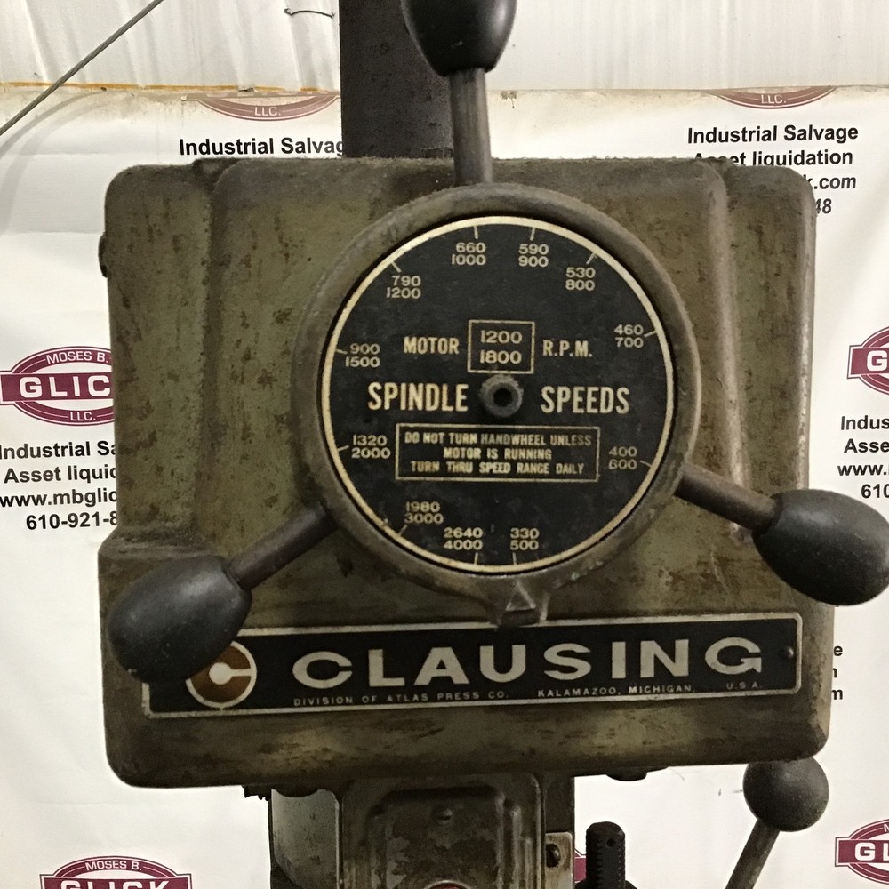 Clausing 16VT1 Variable Speed Drill Press Table with MT Quill