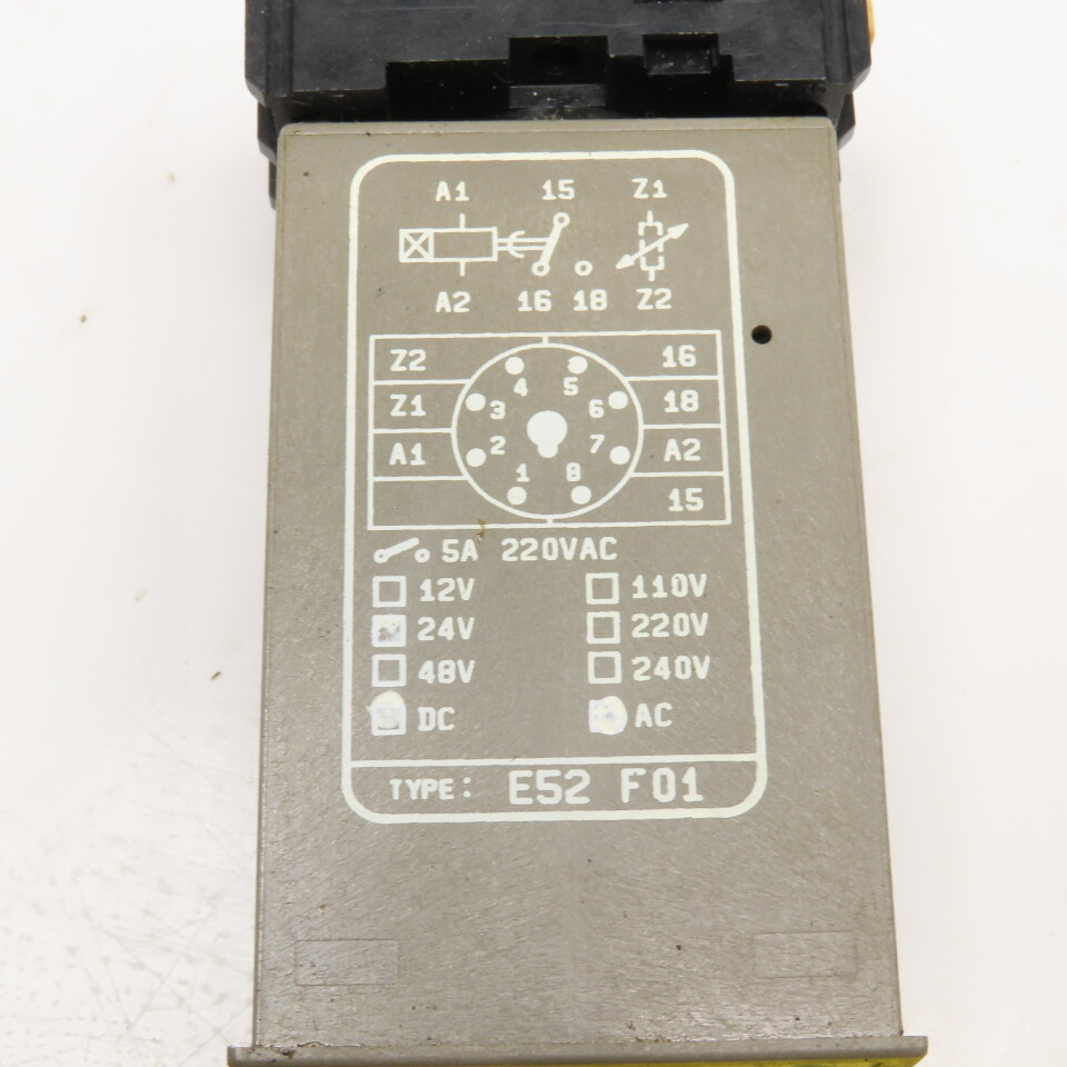 Fiber E52 F01 220VAC 24VDC Timing Relay 30 Second