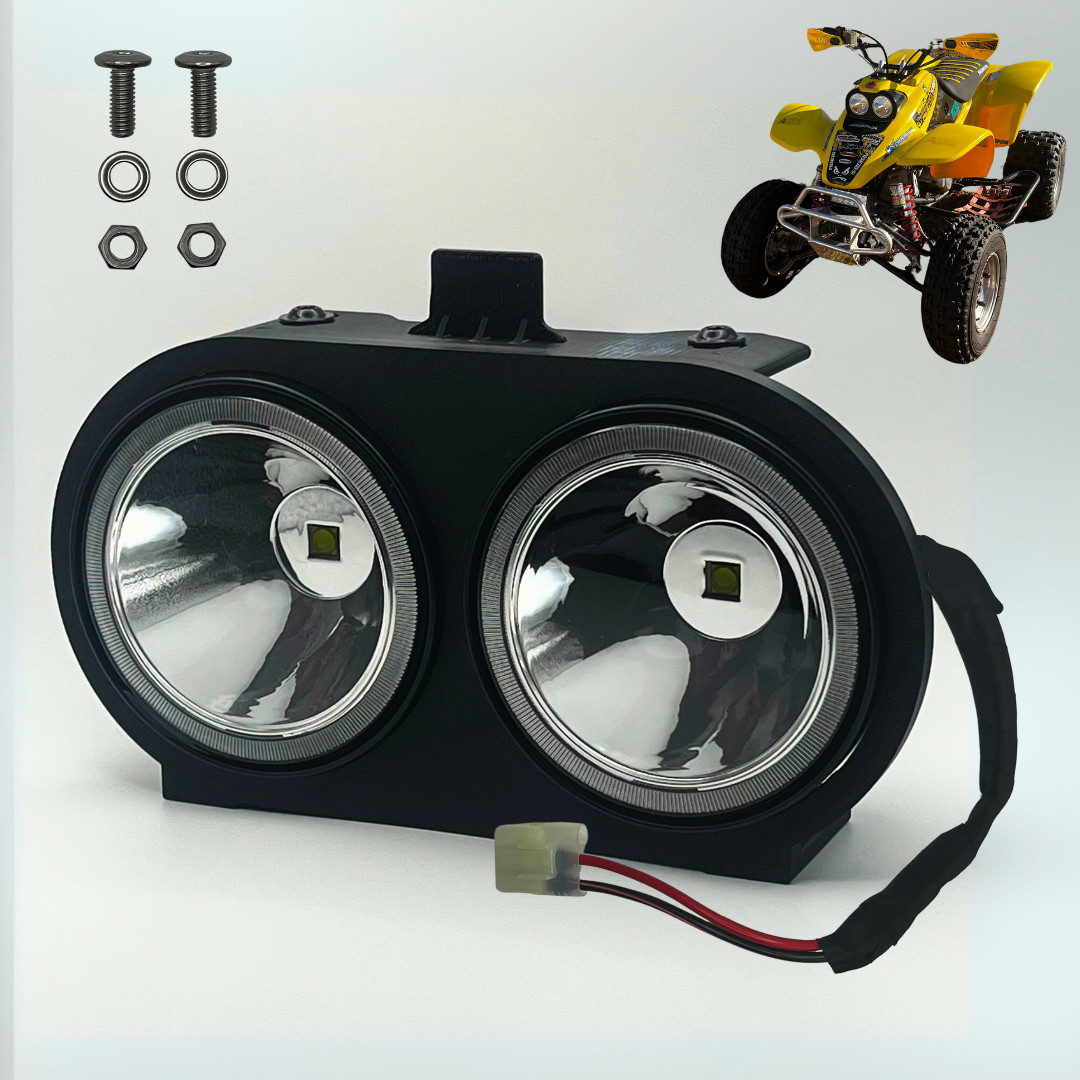 Honda 400ex Headlight Assembly: Aftermarket LED Pod light Headlight Assembly