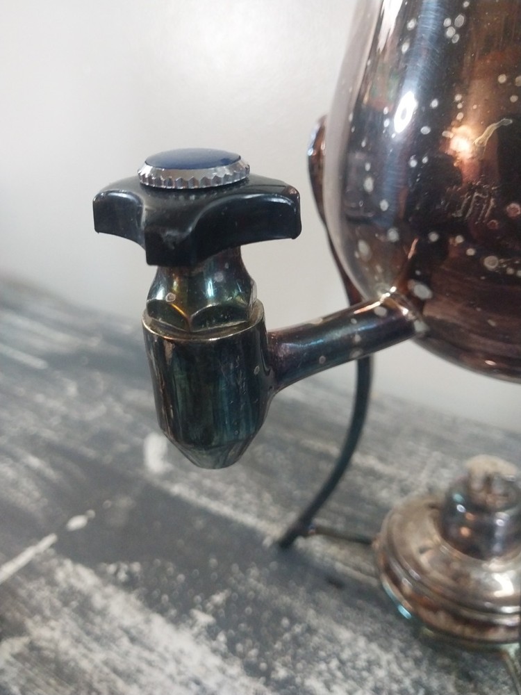 Silver-Plated Coffee or Tea Urn Warmer w/Burner