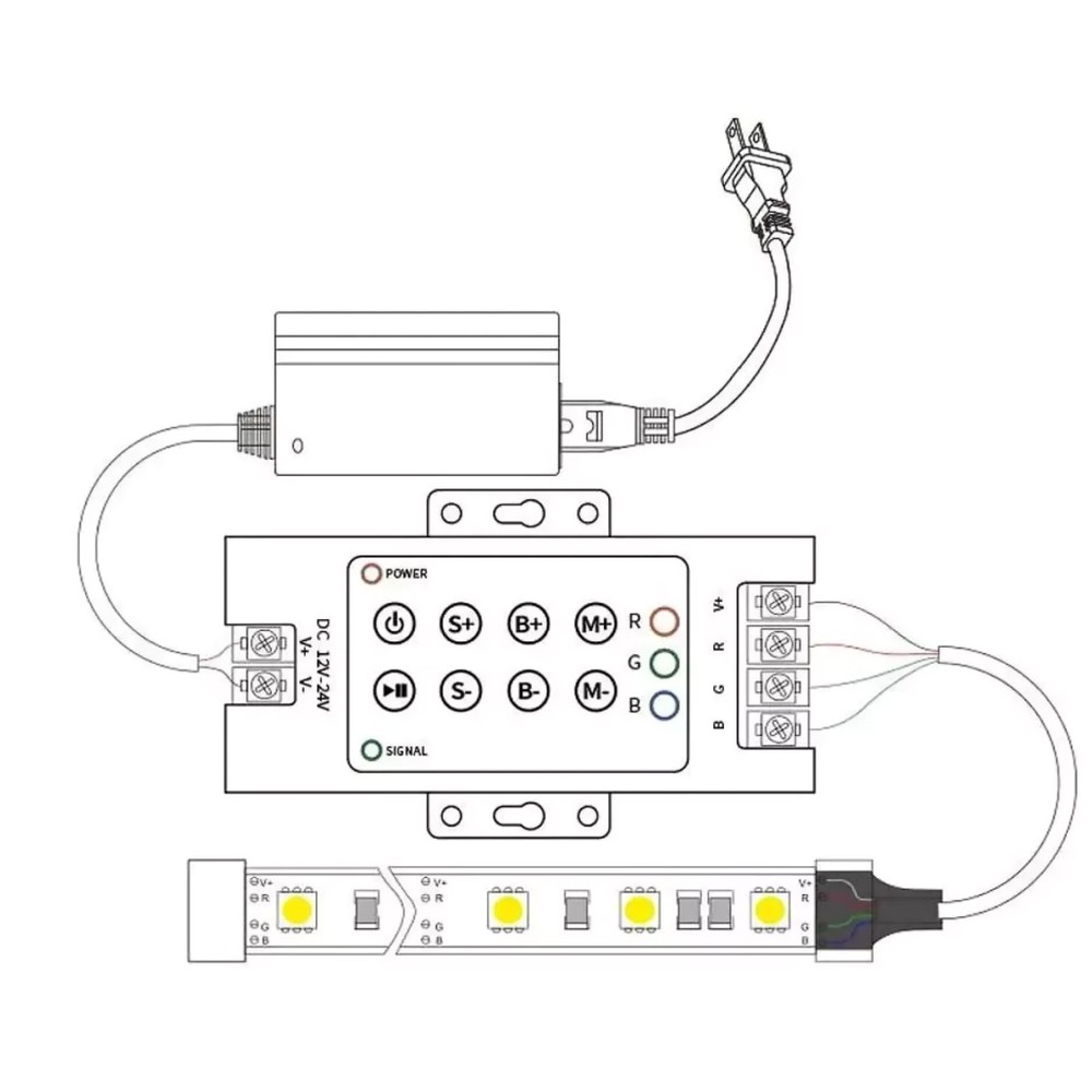 8Keys RF Wireless Remote Controller Accessories For RGB LED Lights Strip