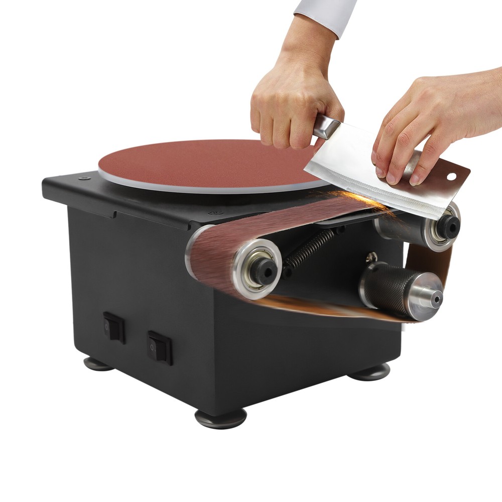 6inch Mini Belt Disc Sander Edge Sharpener Electric Bench Polisher Tools Kit