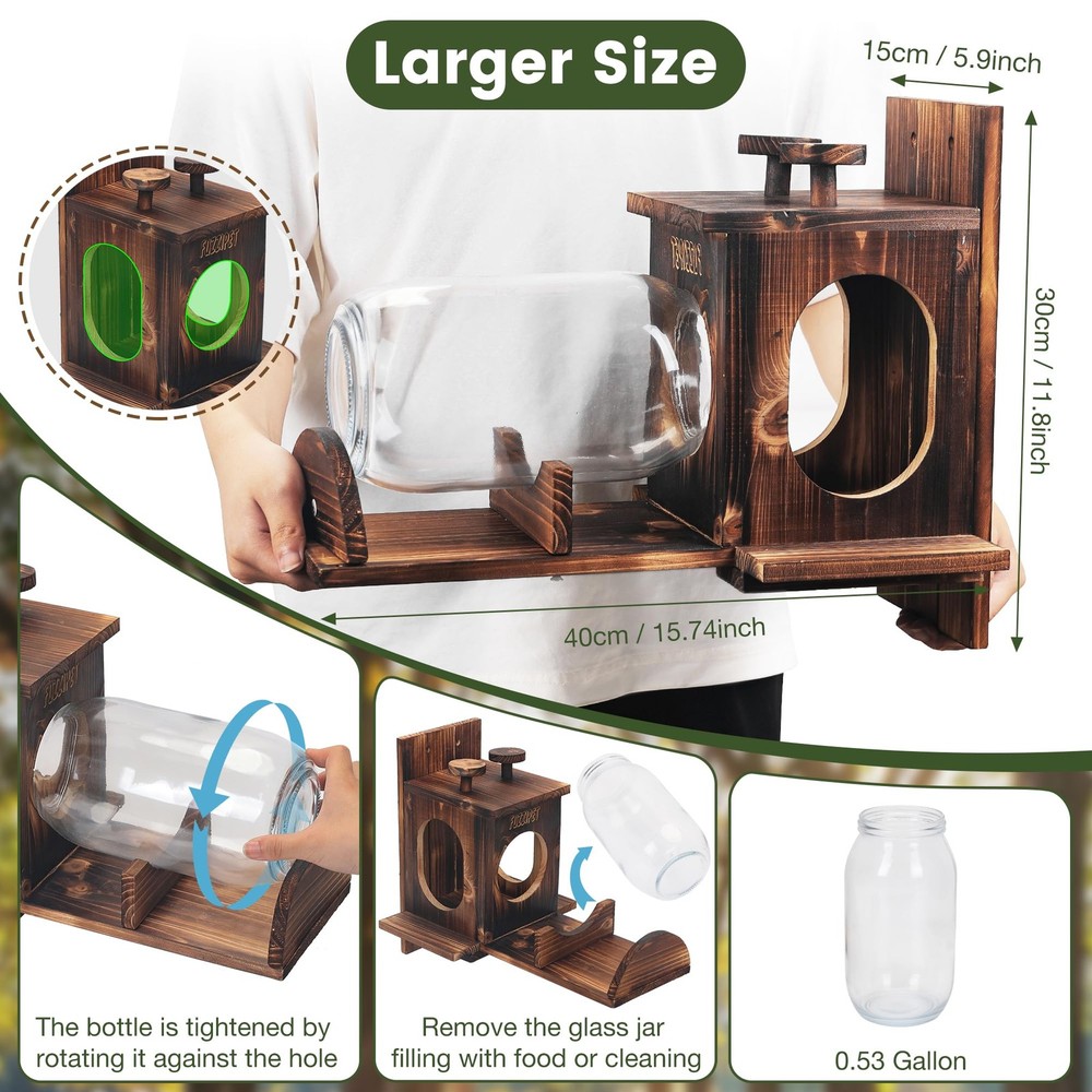 Large Squirrel Feeder with Removable Storage for Corn and Peanuts