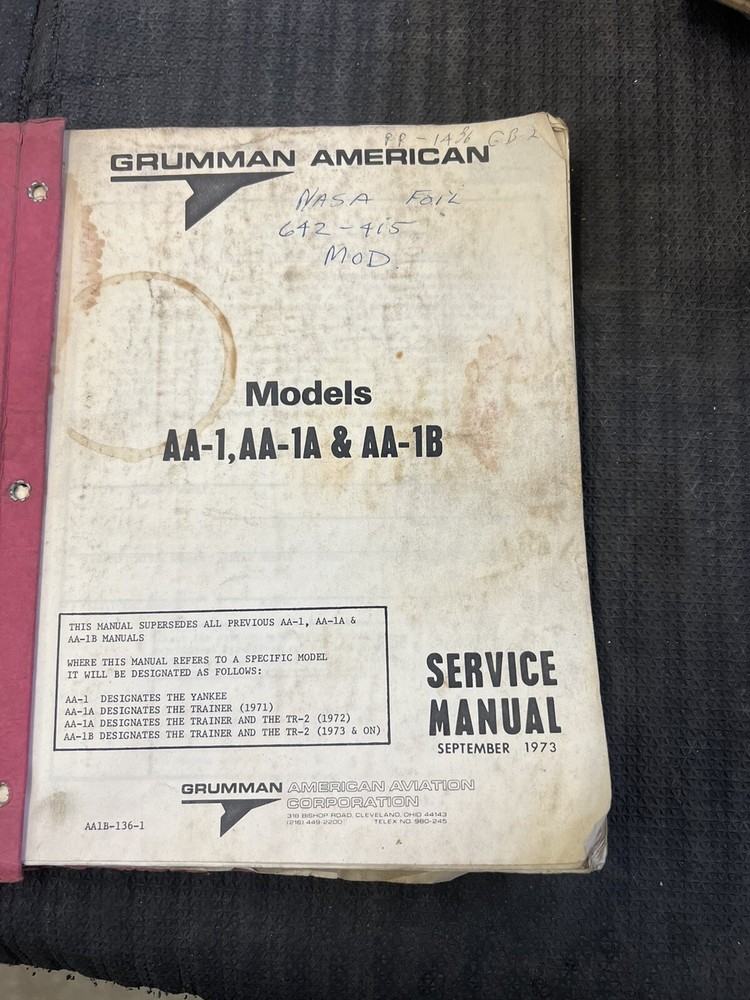 Grumman AA-1, -1A, -1B Service Manual