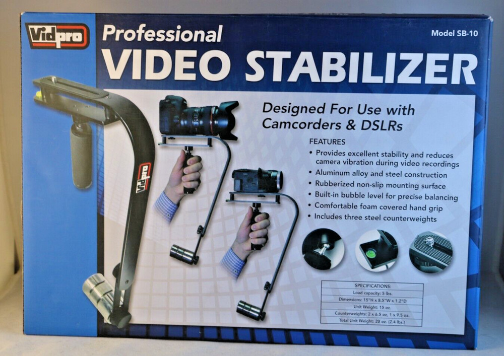 Vidpro SB-10 Professional DSLR Camera Stabilizer Also for Camcorders Tested