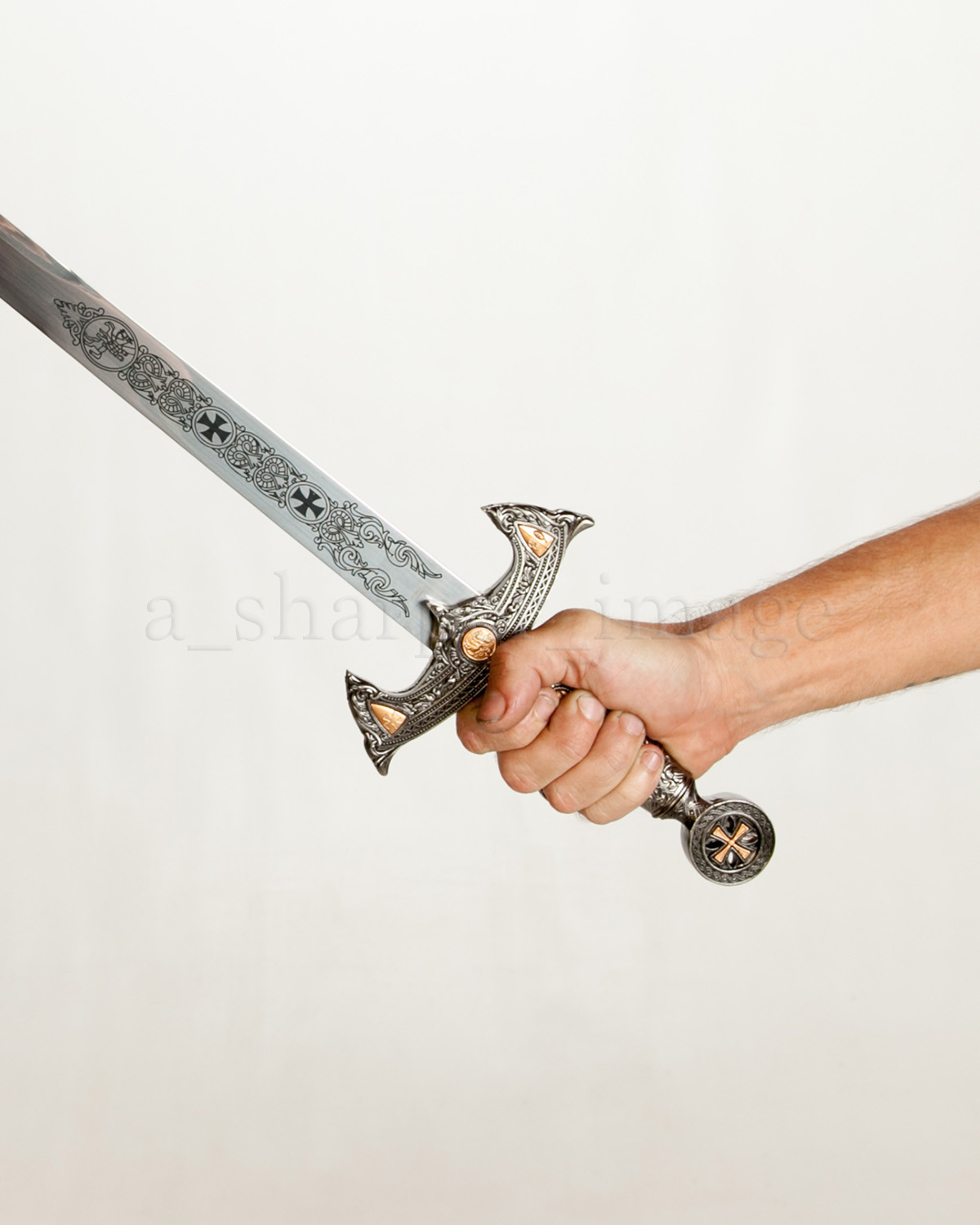 Medieval Templar Knight Crusader 30" Sword with Scabbard Renaissance Cosplay