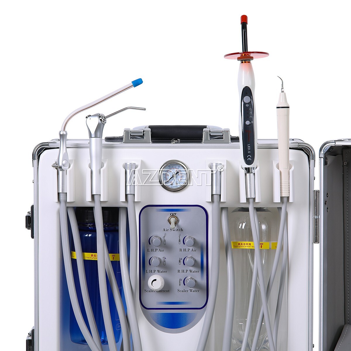 Portable Mobile Dental Delivery Unit System Suction Air Compressor Motor 4Hole