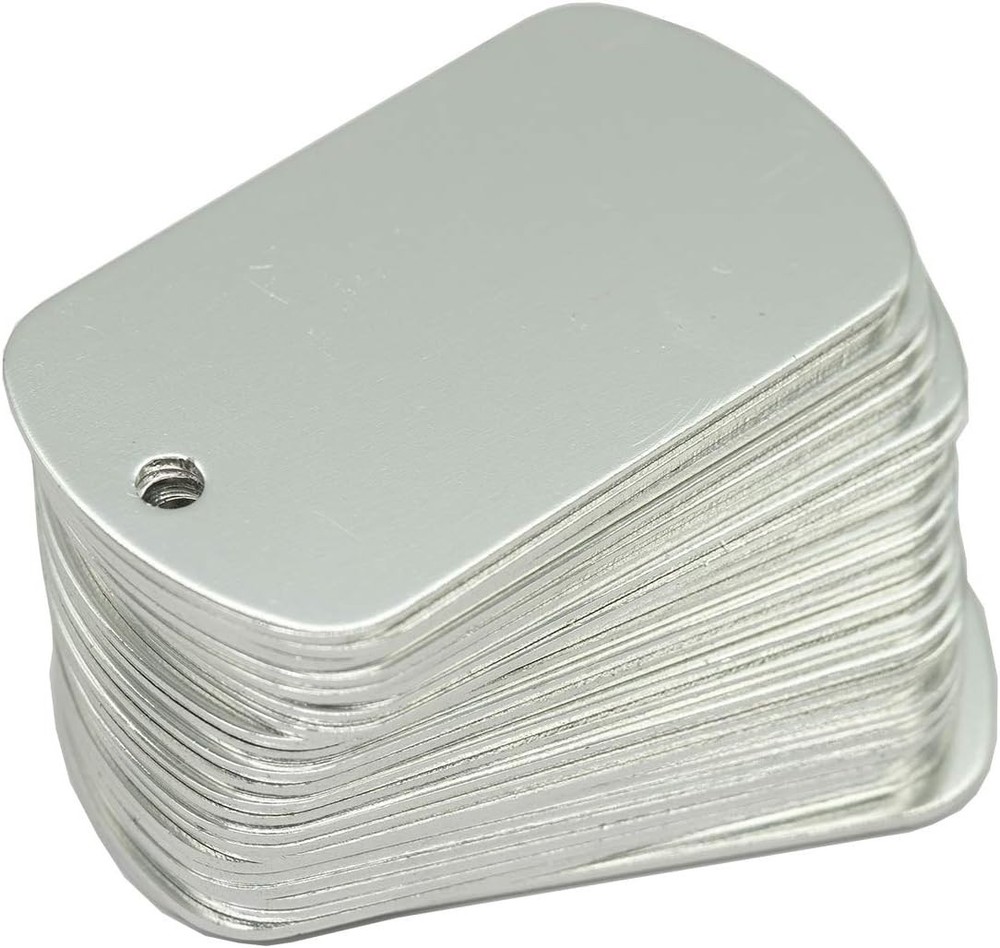 Aluminum Blank Tags Stamping Blanks 25 Pack Silver