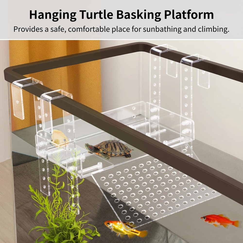 Hanging Turtle Basking Platform, Adjustable Turtle Dock, Transparent Acrylic ...