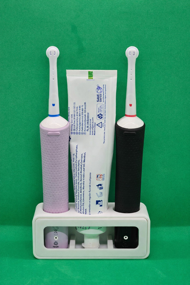 Floating Electric Toothbrush & Toothpaste Wall Mount Holder - Universal | Oral B
