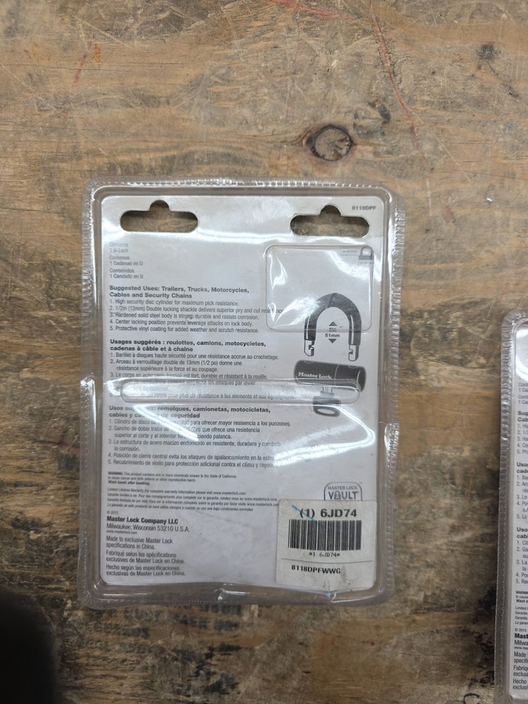 MASTER LOCK MINI U-LOCK contractor grade 8118DPF