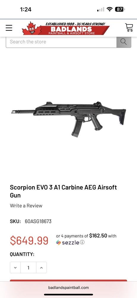 Scorpion Evo 3 S1 Airsoft AEG