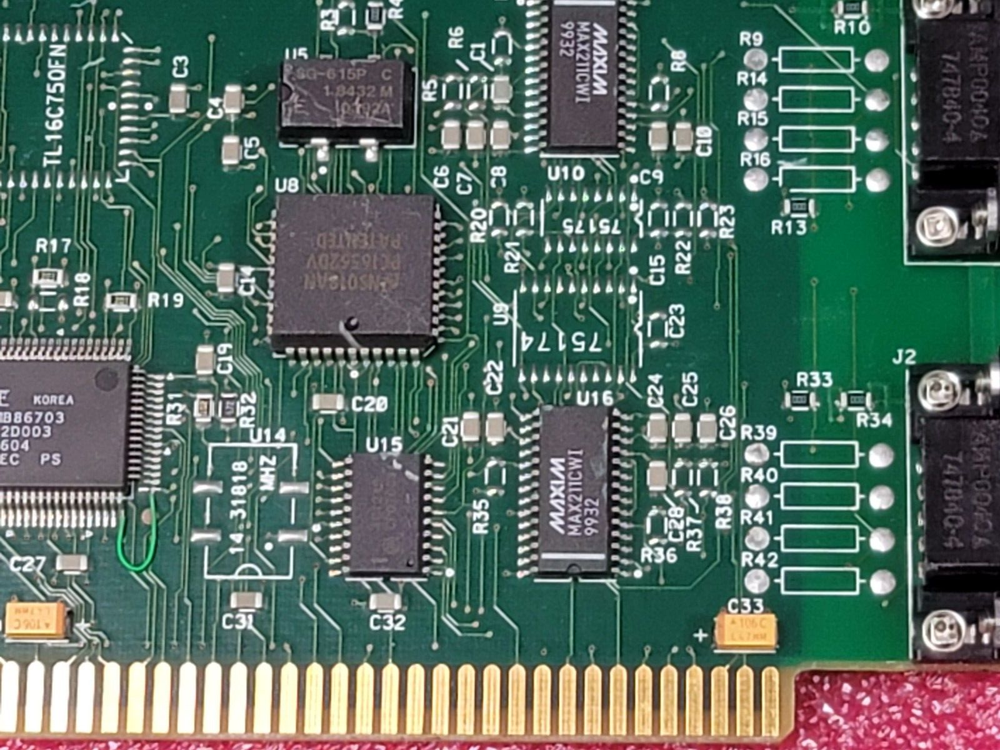 National Instruments AT-485 232 ISA Serial Interface Circuit board PCB #V6A