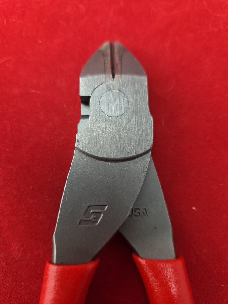 Snap-On Tools RED Soft Grip 7" VECTOR EDGE Diagonal Cutter 87ACF USA